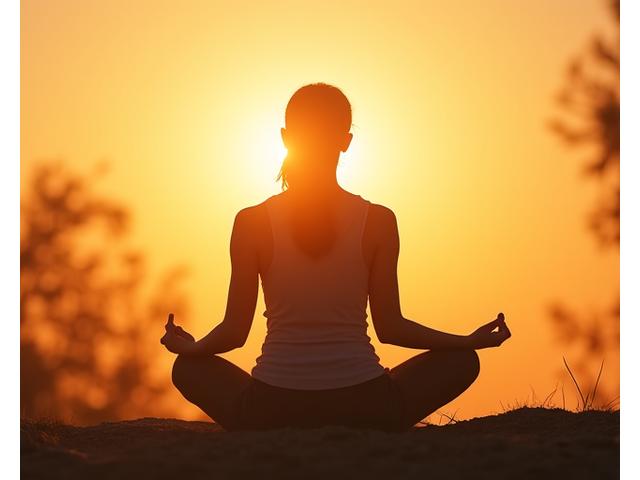 Persona in meditazione o relax, che simboleggia prevenzione burnout e gestione dello stress
