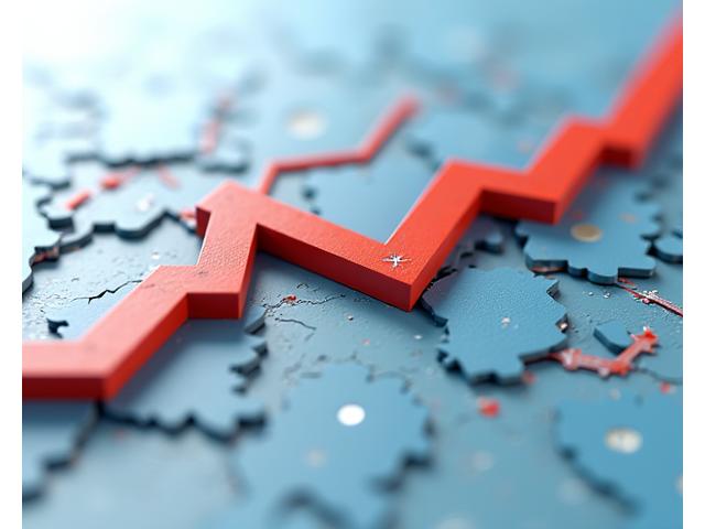 Grafico stilizzato che mostra calo di produttività e costi crescenti a causa dello stress lavorativo