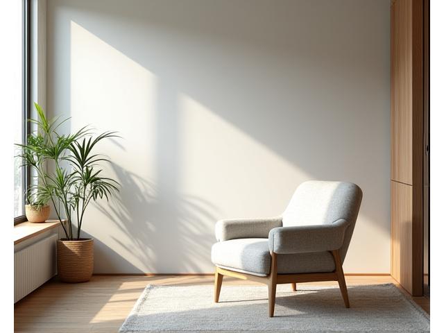 Interno di una casa moderna e accogliente con elementi naturali, che trasmette un senso di benessere e armonia nel lifestyle.